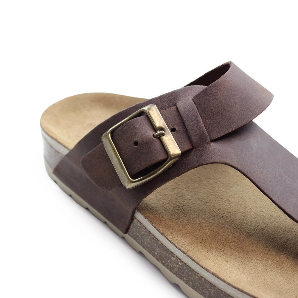 Minfot Noa Tåsandaler Læder Primo Soft Mørkebrun