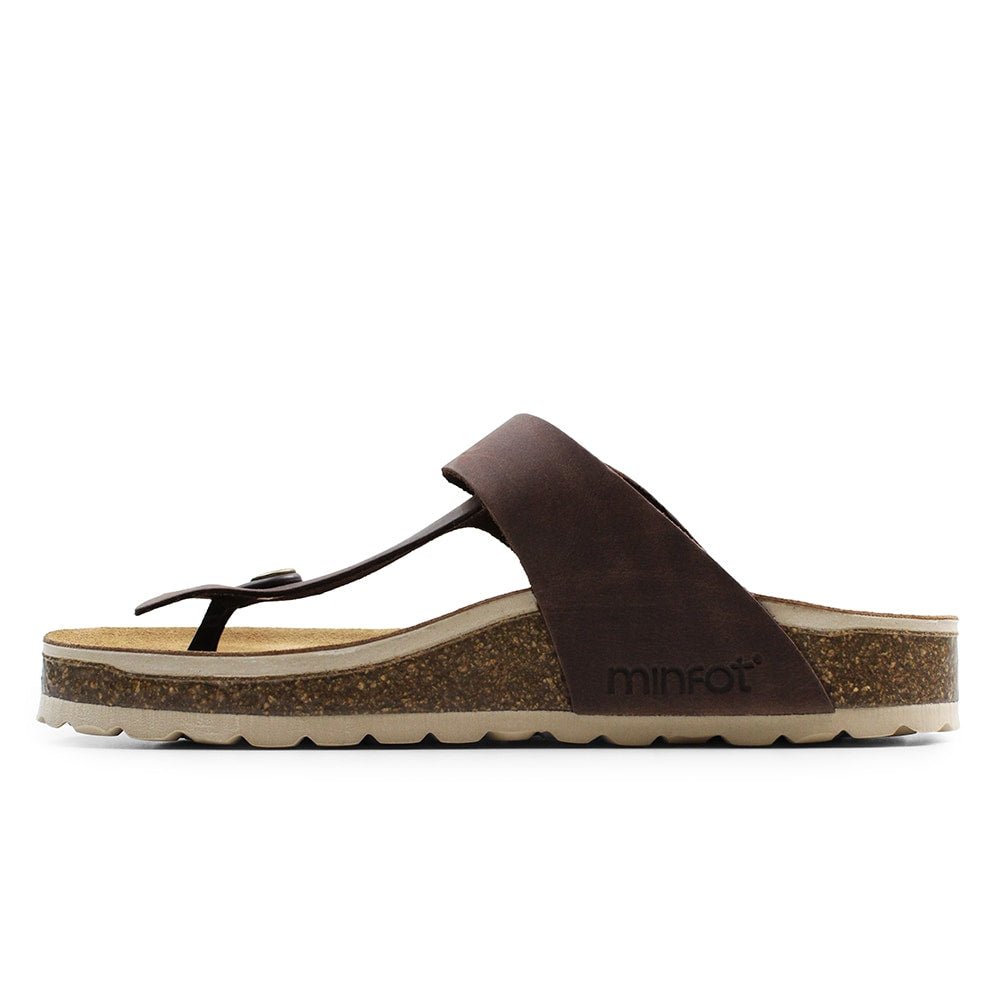 Minfot Noa Tåsandaler Læder Primo Soft Mørkebrun