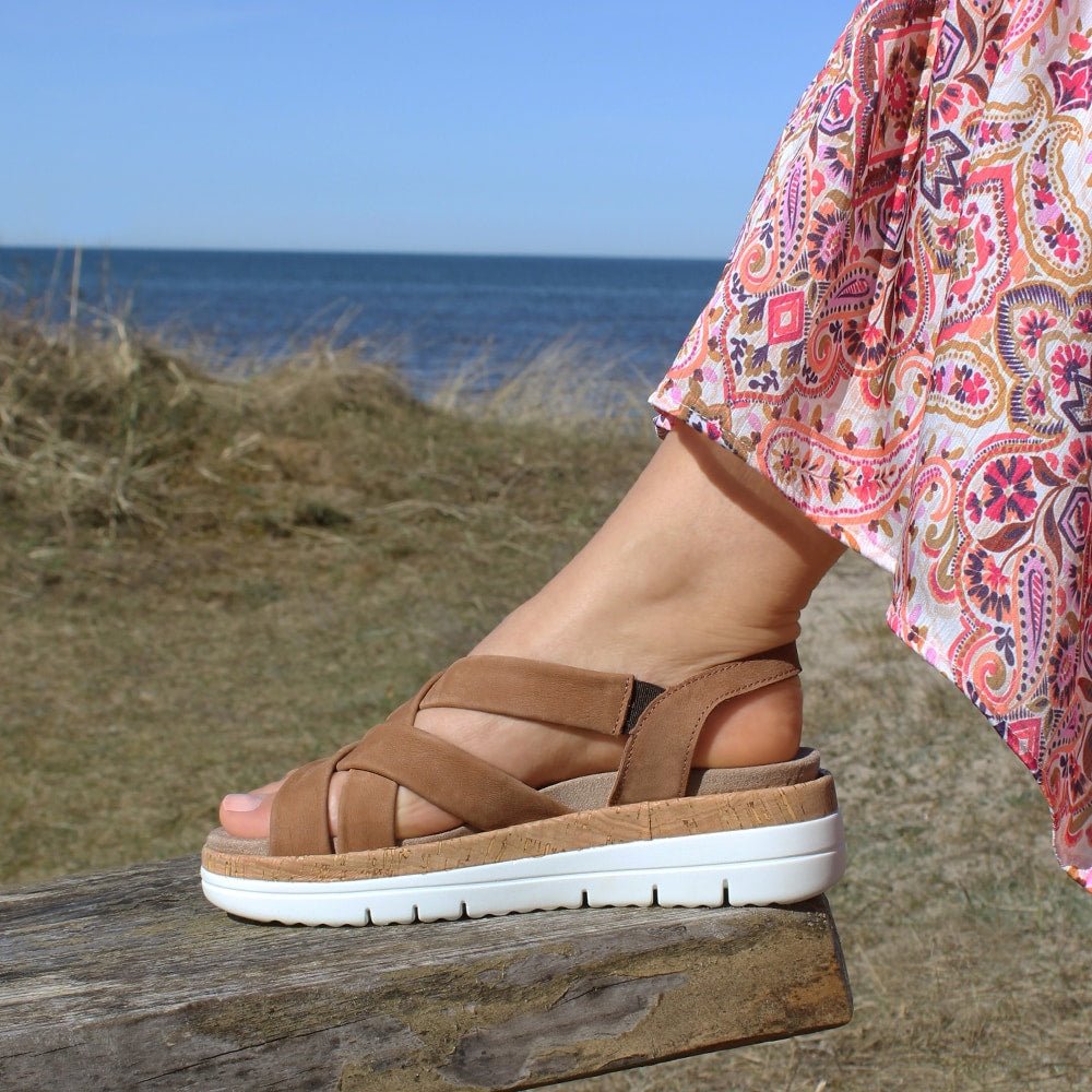 Minfot Remsandaler Sami Nubuck Tan