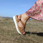Minfot Remsandaler Sami Nubuck Tan