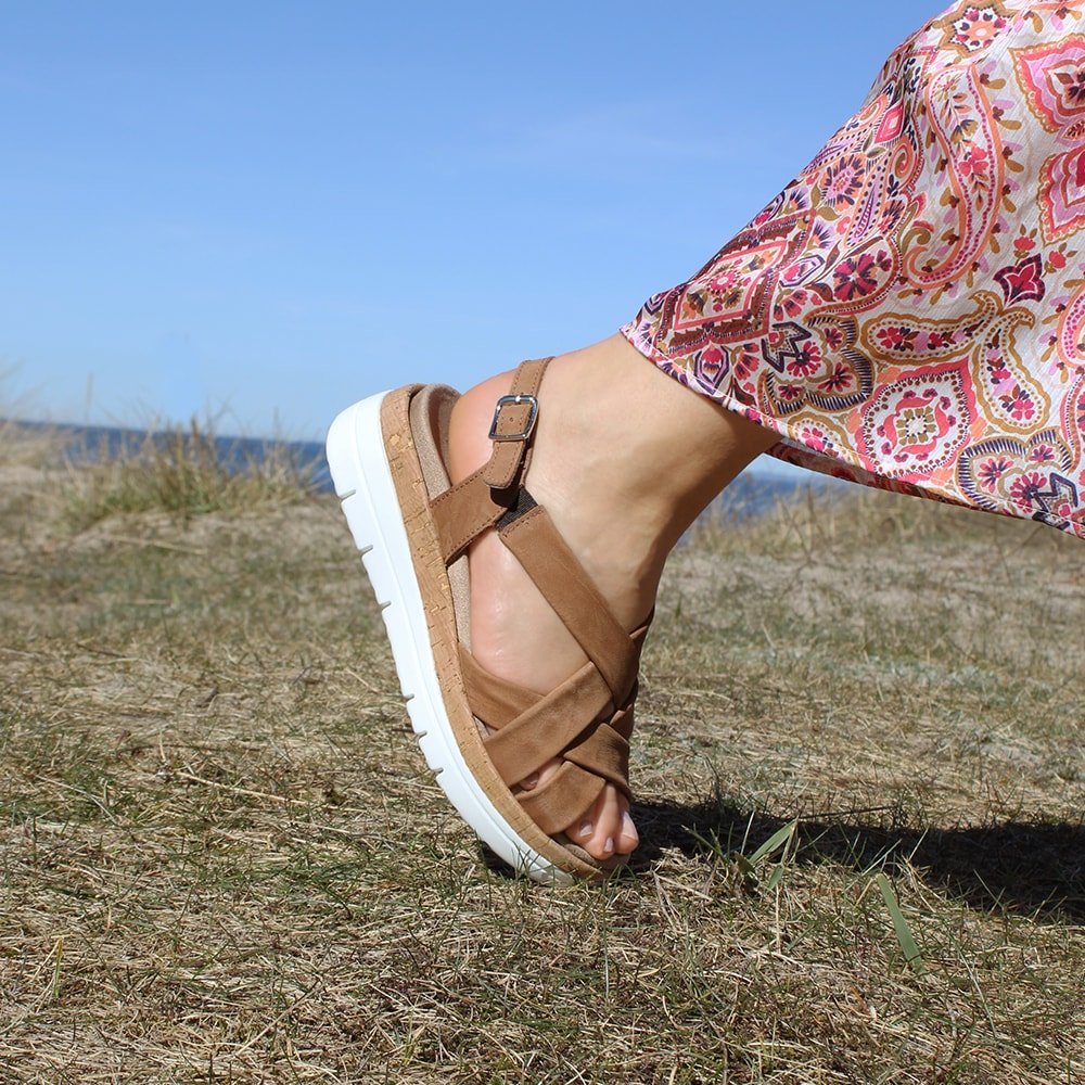 Minfot Remsandaler Sami Nubuck Tan