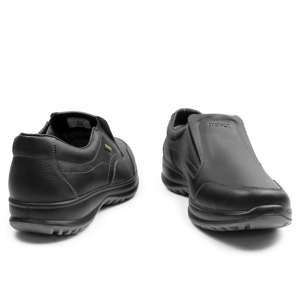 Minfot Rex Loafer Herre Vandafvisende TEX Skind Sort