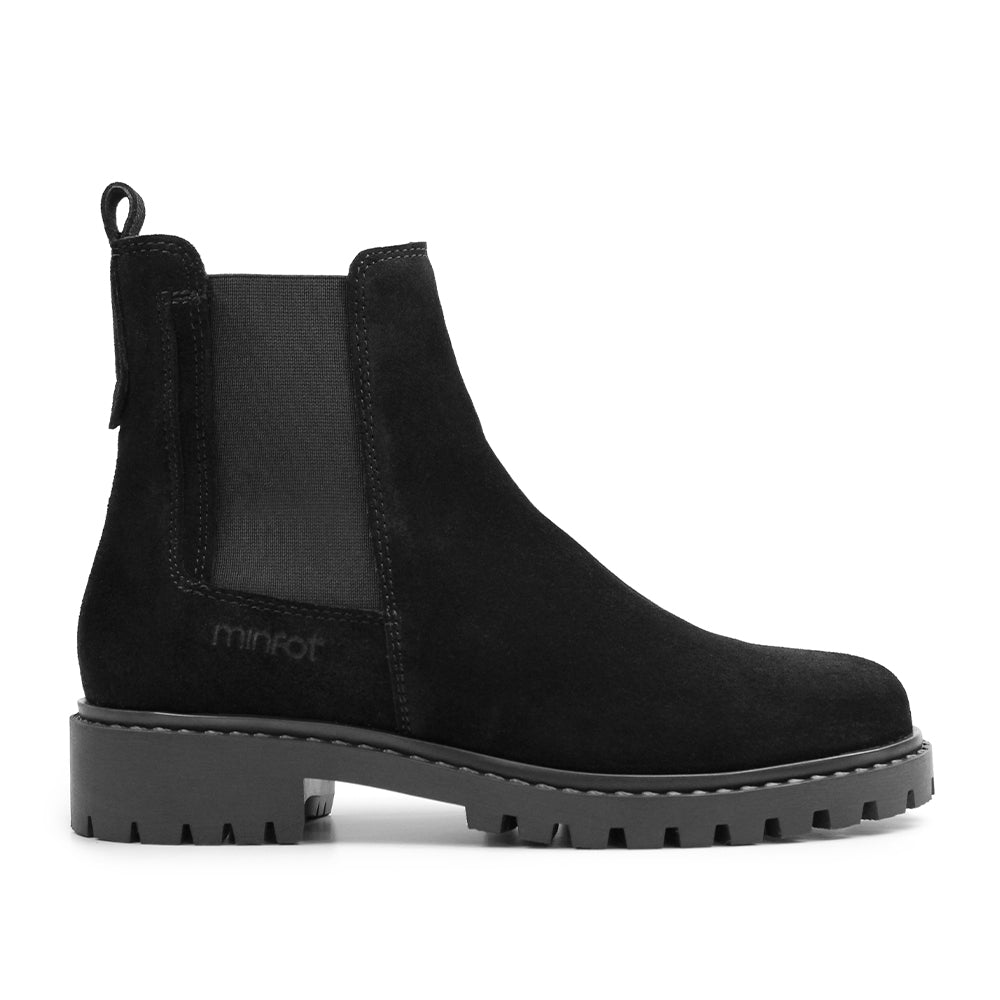 Minfot Ribe Chelsea Boots Zip Ruskind Sort