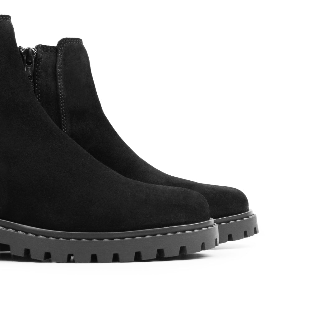 Minfot Ribe Chelsea Boots Zip Ruskind Sort