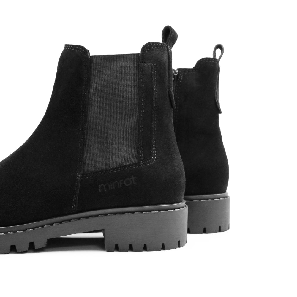 Minfot Ribe Chelsea Boots Zip Ruskind Sort