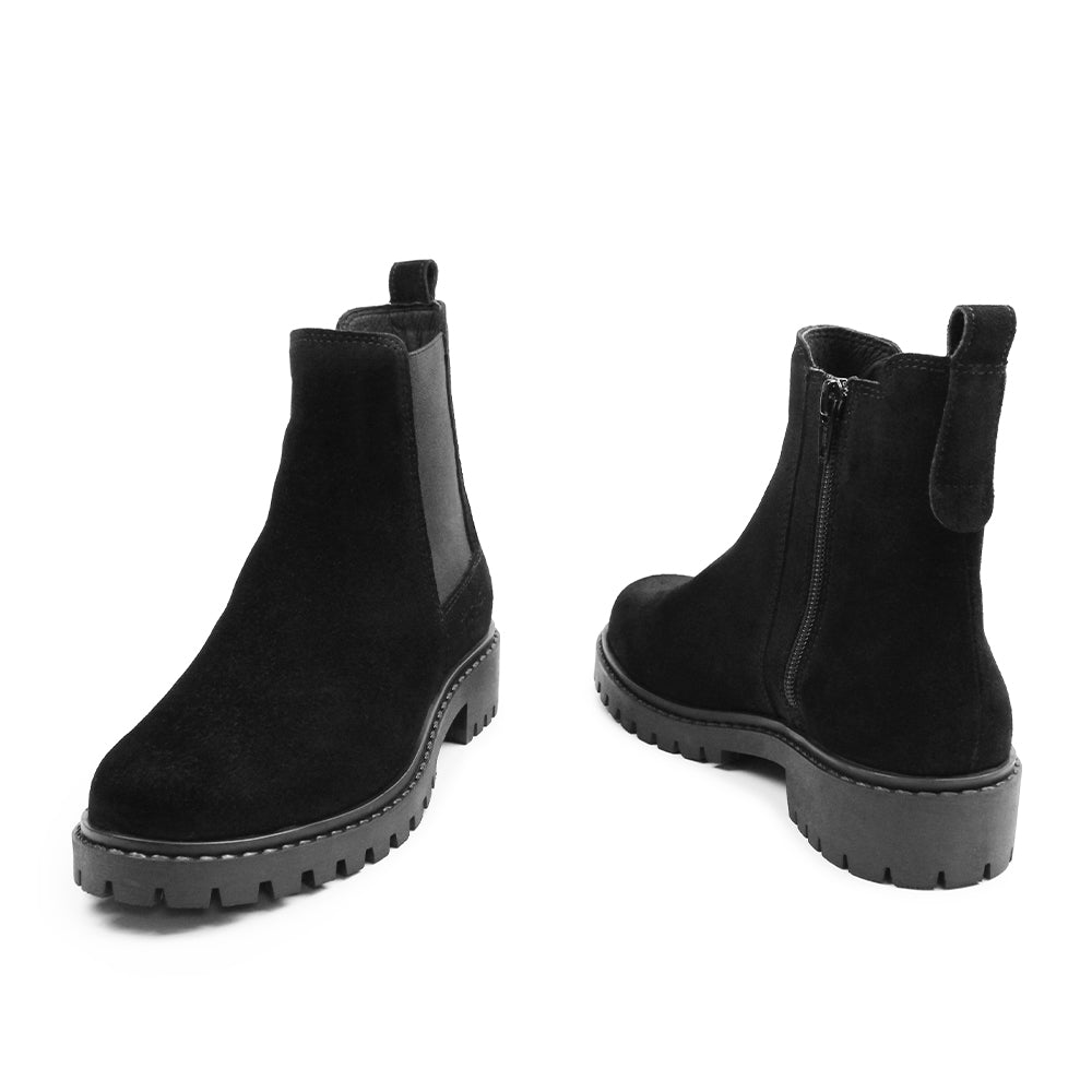 Minfot Ribe Chelsea Boots Zip Ruskind Sort