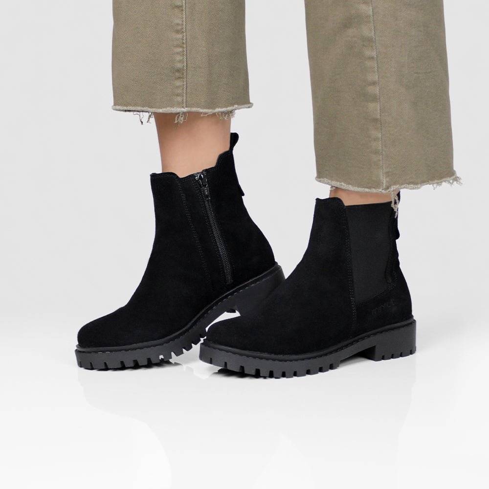 Minfot Ribe Chelsea Boots Zip Ruskind Sort