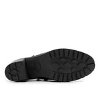 Minfot Rue Boots med klack Dame Dubbelzip Nubuck Sort