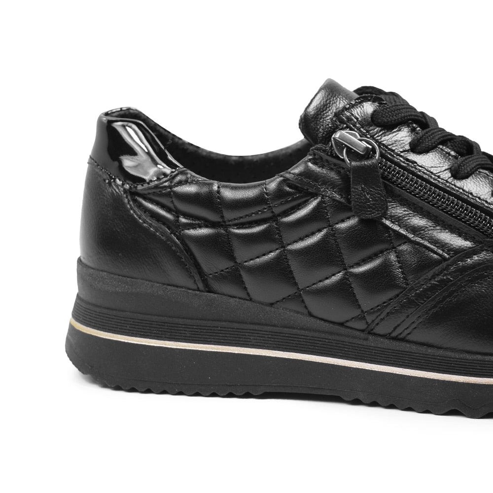 Produktbild 8 - Minfot Rut Sneaker Bred Læder Sort