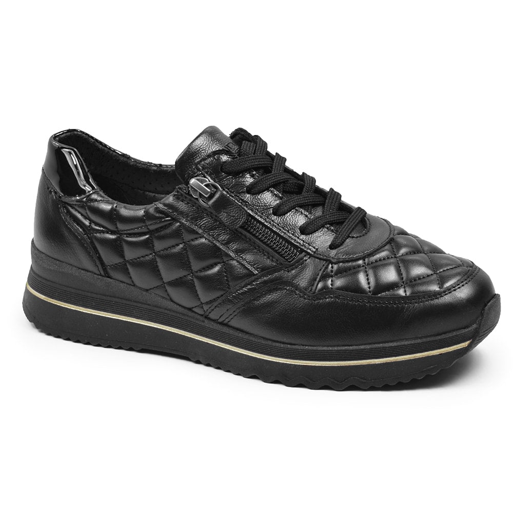 Produktbild 6 - Minfot Rut Sneaker Bred Læder Sort