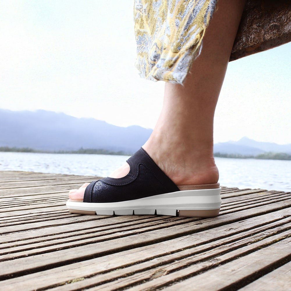 Produktbild 12 - Minfot Sandal Komfort Bea Stretch Nubuck Navy