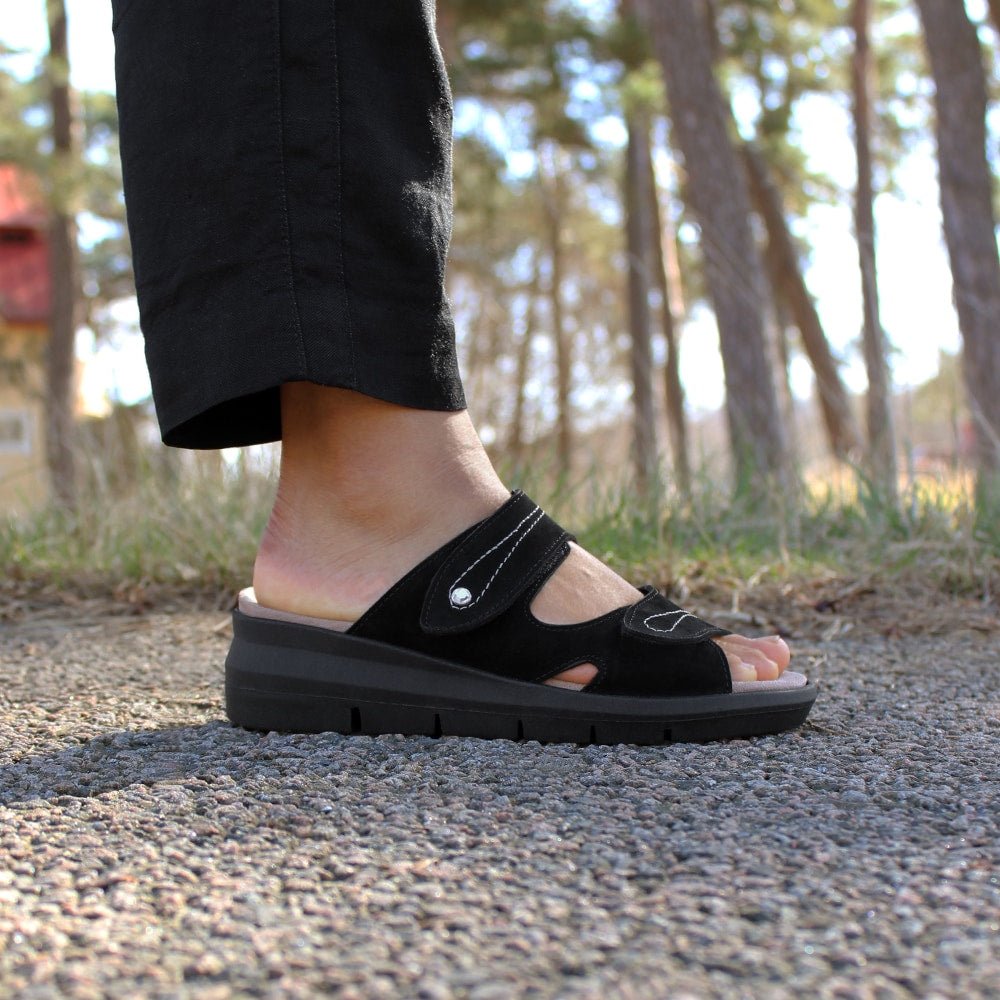 Minfot Sandal Komfort Maira Nubuck Sort