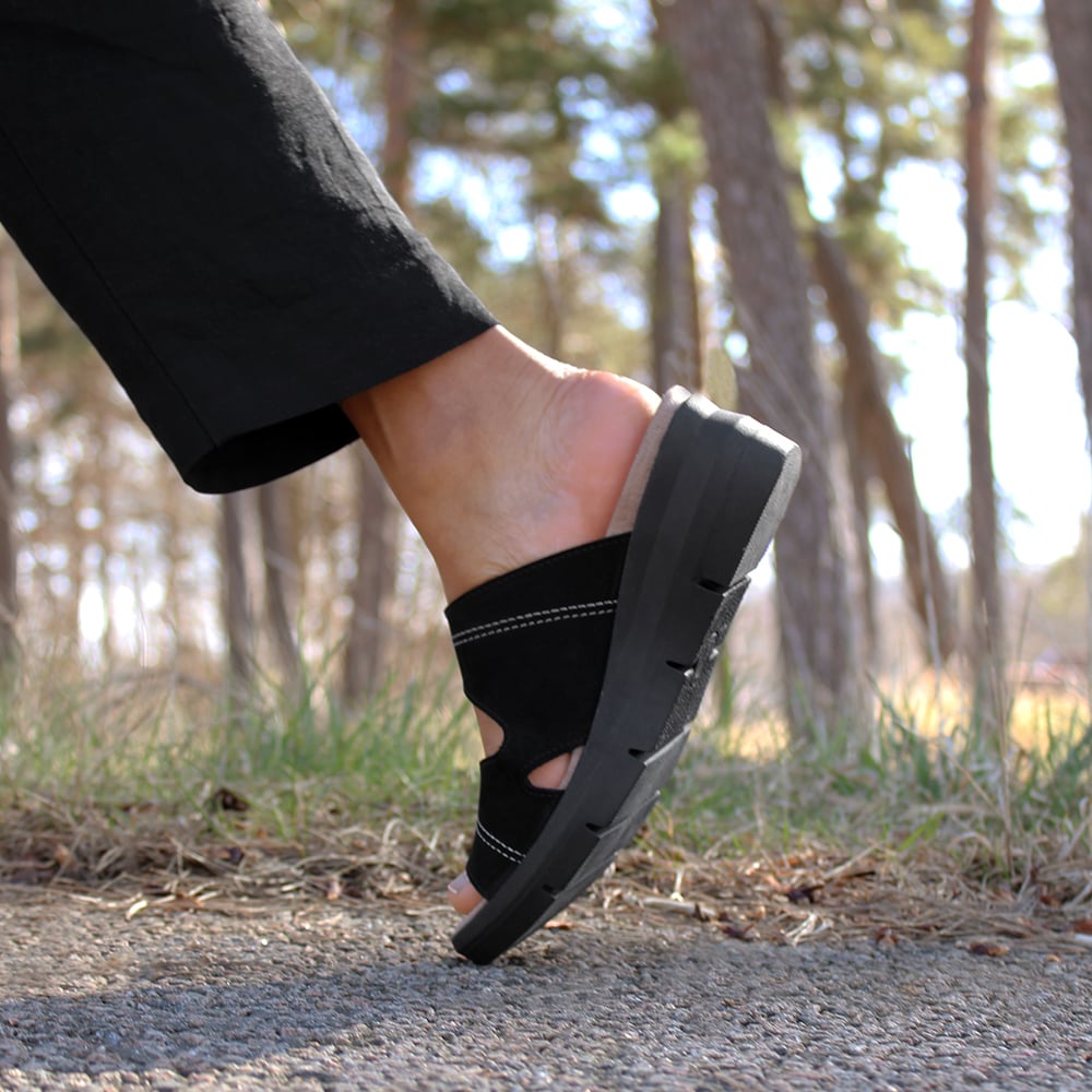 Minfot Sandal Komfort Maira Nubuck Sort