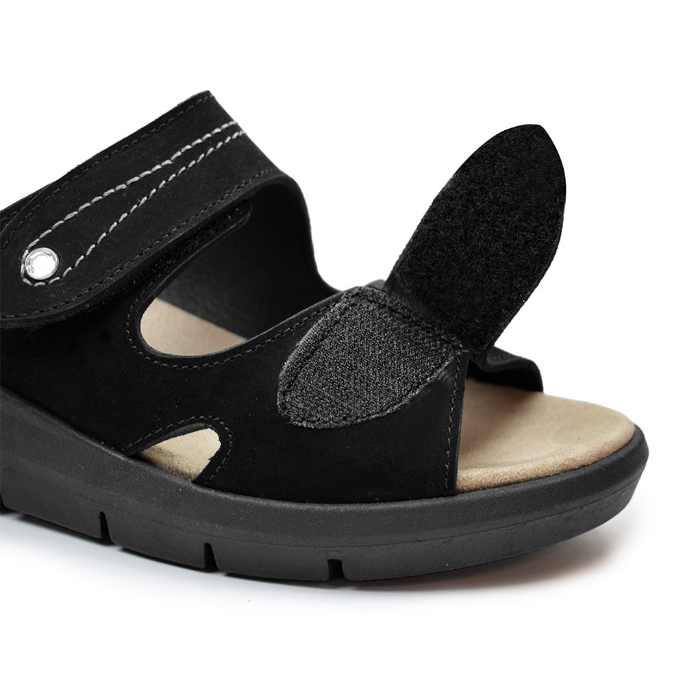 Minfot Sandal Komfort Maira Nubuck Sort