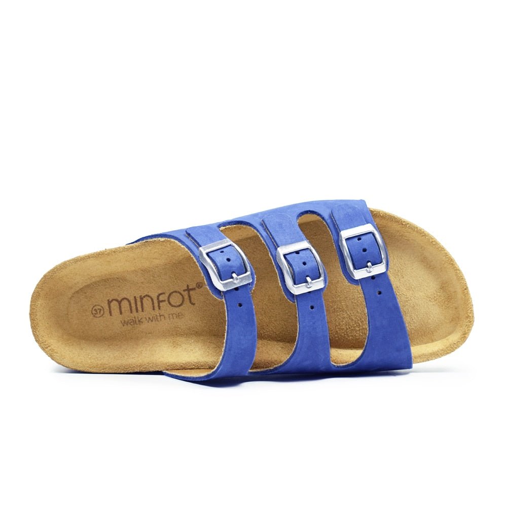 Minfot Sandal Blød Bio Blå Nubuck