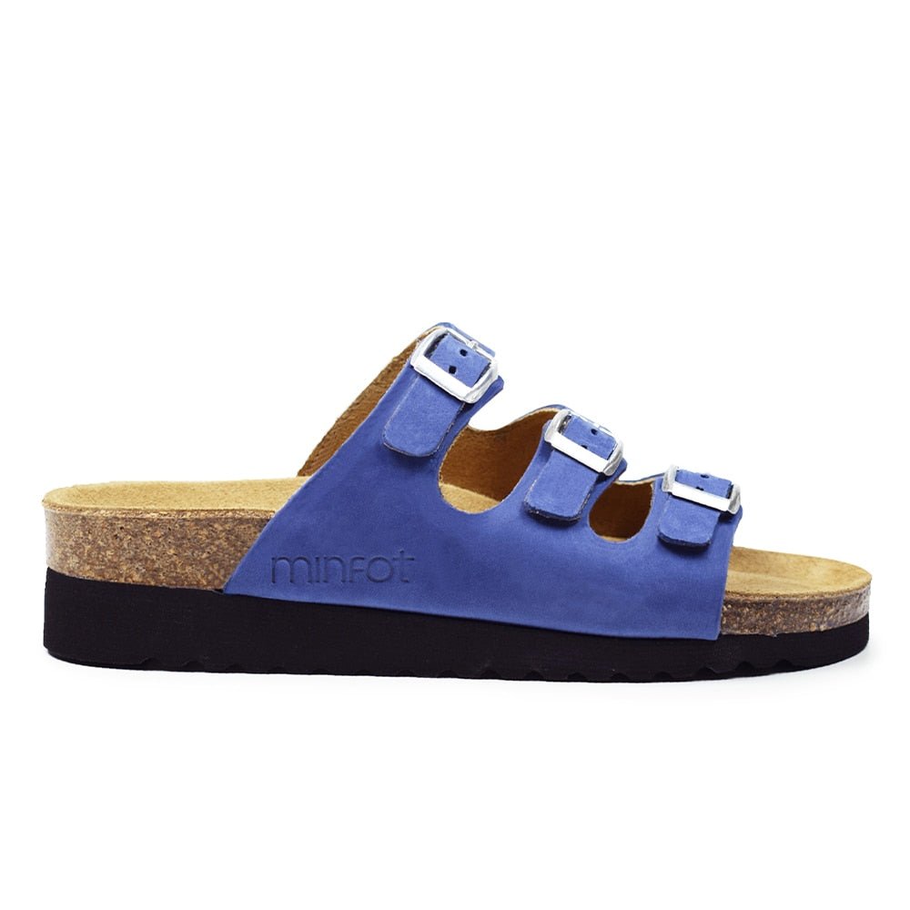 Minfot Sandal Blød Bio Blå Nubuck