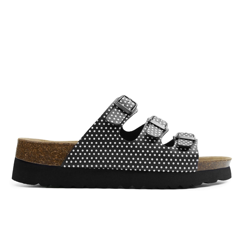 Minfot Dots Sandaler Dame Blød Bio Sort