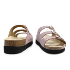 Minfot Sandal Blød Bio Dame Lyserød Ruskind