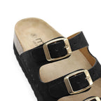 Minfot Sandal Blød Bio Nero Ruskind