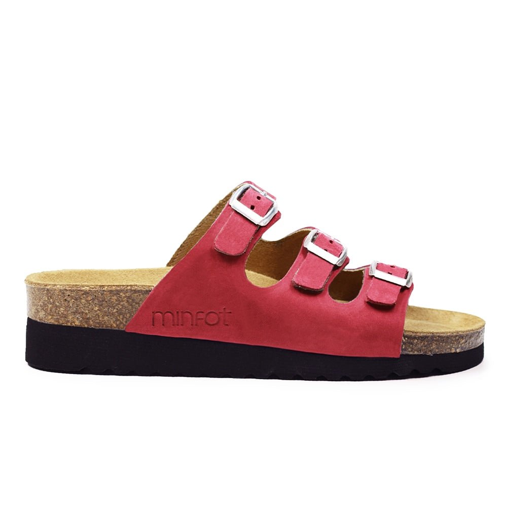 Produktbild 3 - Minfot Sandal Mjuk Bio Röd Nubuck