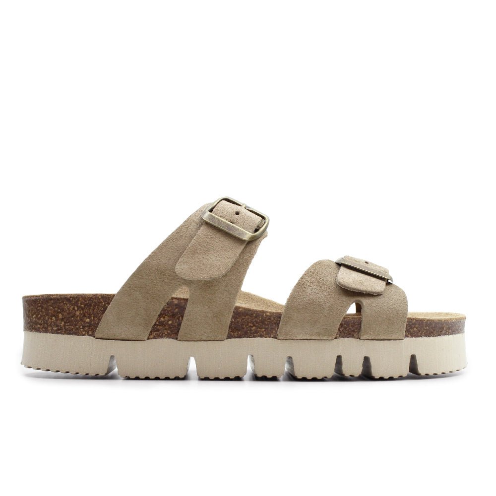 Minfot Upstep Lill Sandaler Dame Ruskind Taupe