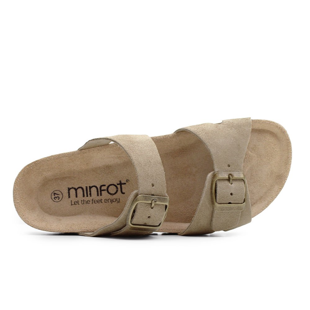 Minfot Upstep Lill Sandaler Dame Ruskind Taupe
