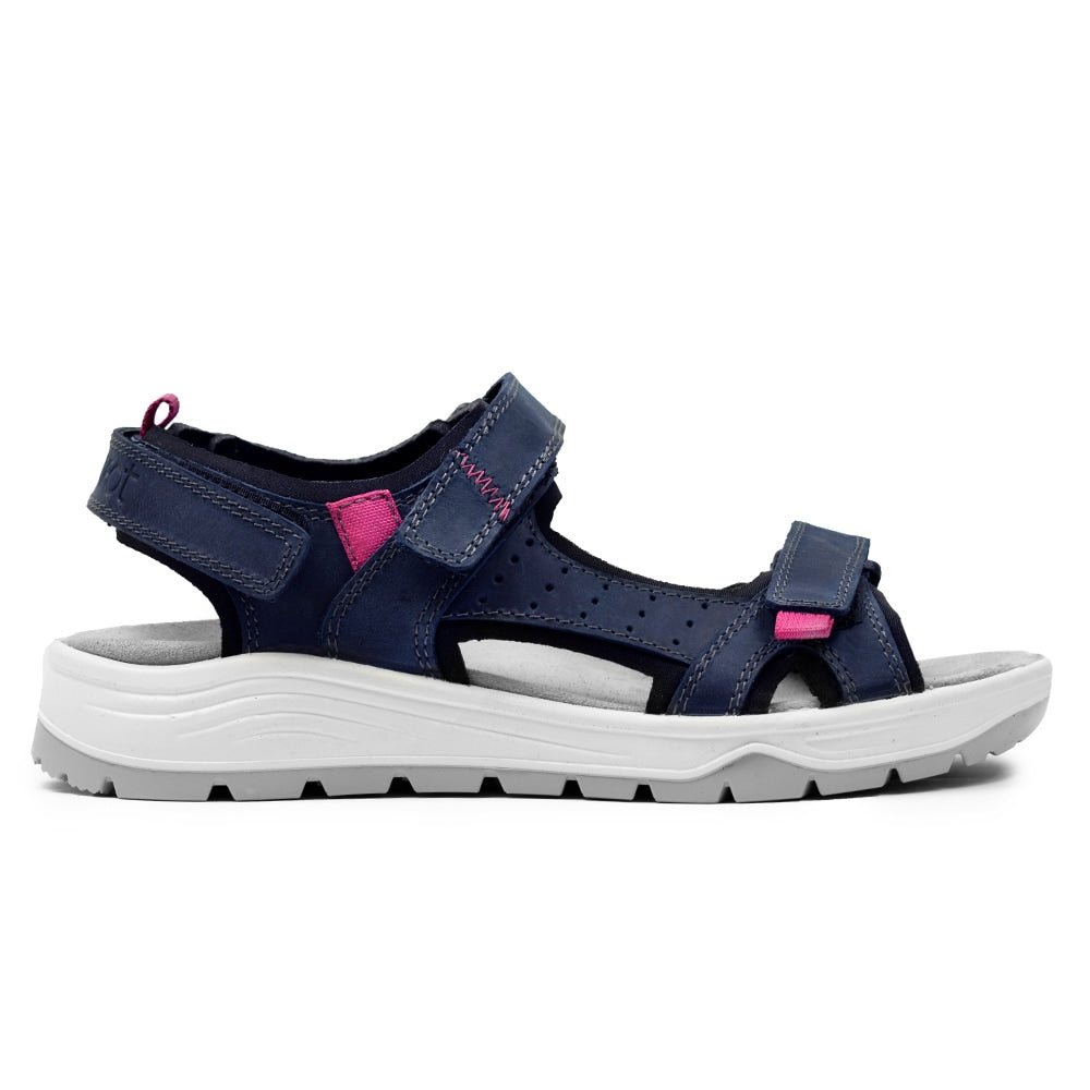 Minfot Sandaler Kattvik Dam Nubuck Navy Fuxia