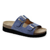 Minfot Moa Sandaler Dame Blød Bio Ruskind Indigoblå
