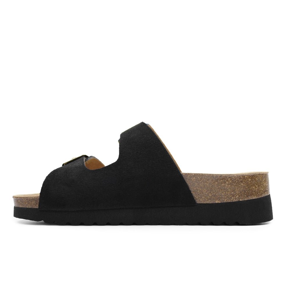 Minfot Moa Sandaler Dame Blød Bio Ruskind Nero