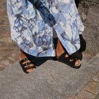 Minfot Sandal Blød Bio Nero Ruskind