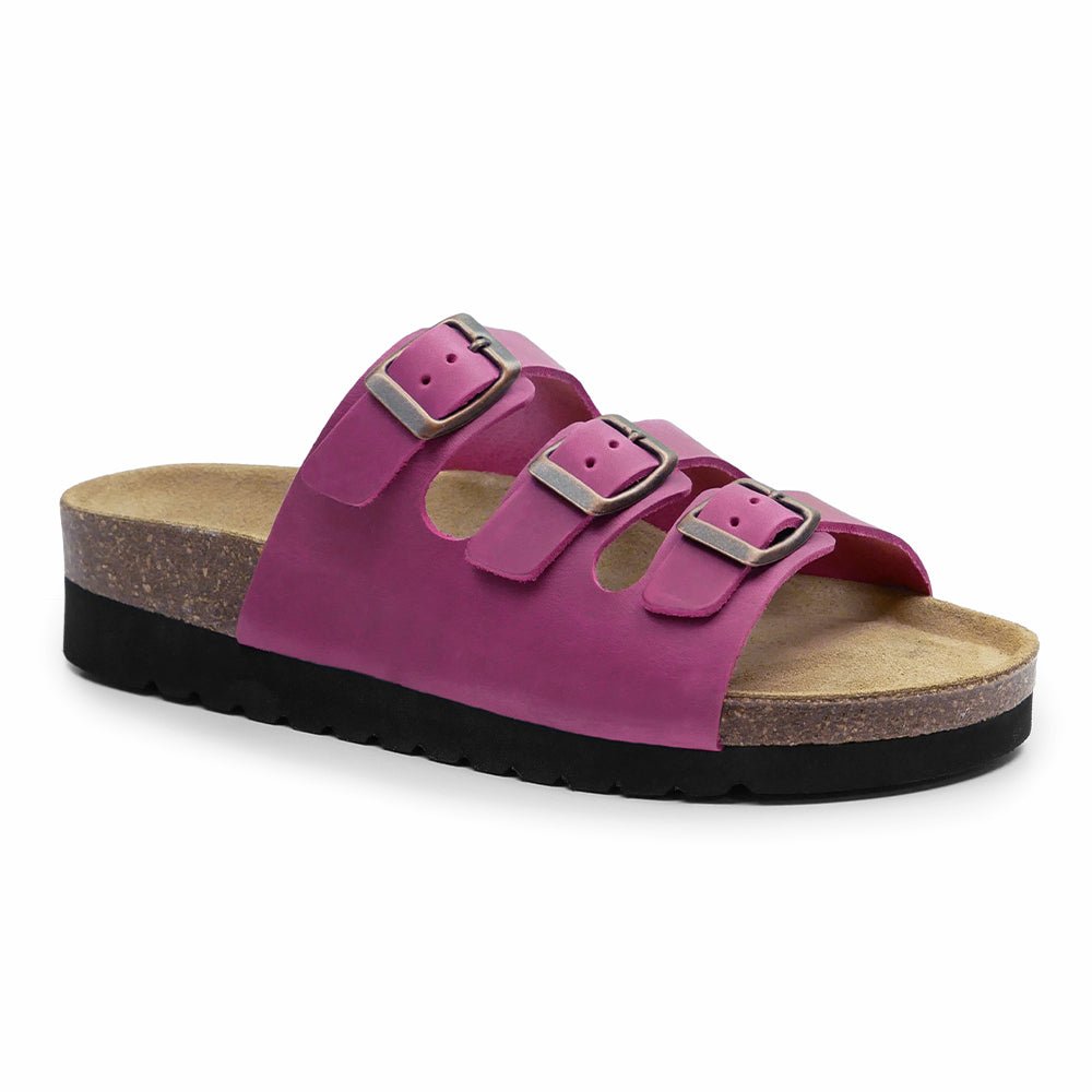 Minfot Sandaler Bio Skinn Fuxia
