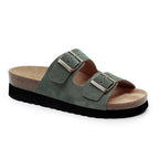 Minfot Moa Sandaler Dame Bio Ruskind Grøn