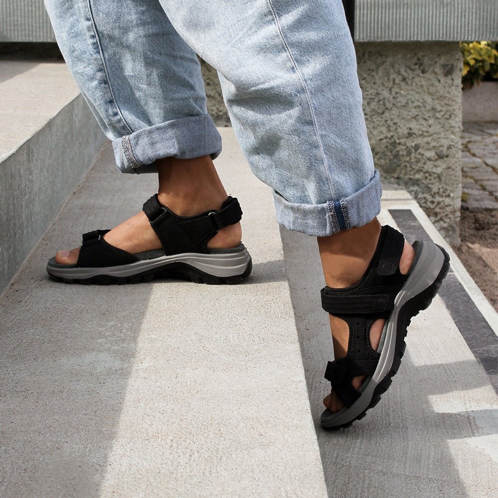 Minfot Sandhamn Sandaler Dame Nubuck Black