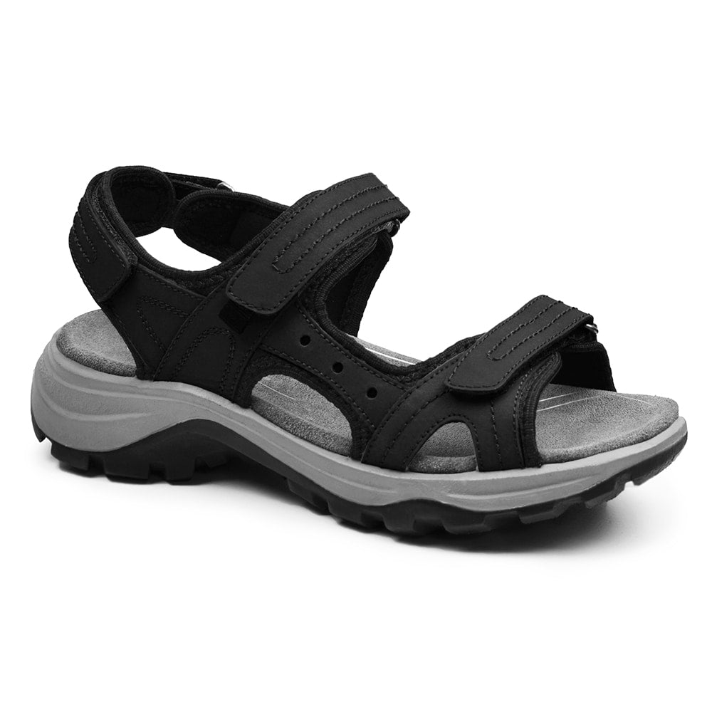 Minfot Sandaler Sandhamn Dame Nubuck Black