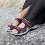 Minfot Sandhamn Sandaler Dame Nubuck Bordeaux