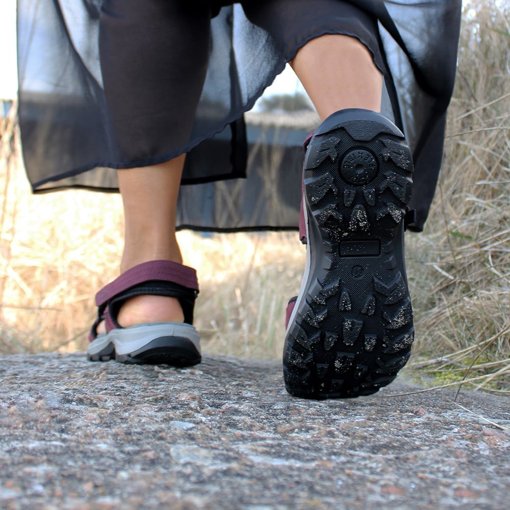 Minfot Sandaler Sandhamn Dame Nubuck Bordeaux