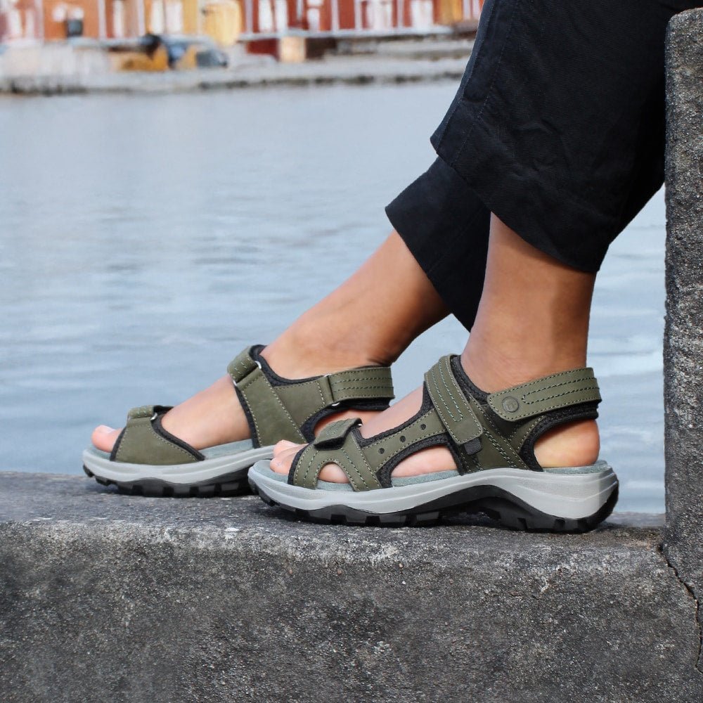 Produktbild 12 - Minfot Sandaler Sandhamn Dam Nubuck Olivgrön
