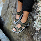 Minfot Sandhamn Sandaler Dame Nubuck Olivengrøn