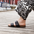 Minfot Softstep Sandaler Dame Biosandal 2-remme Sort