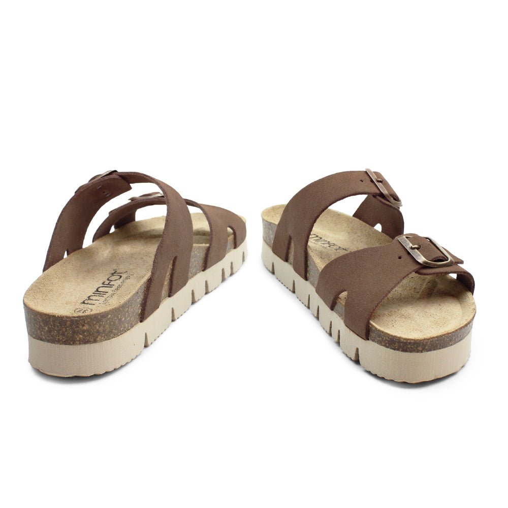Minfot Upstep Lill Sandaler Dame Ruskind Brun