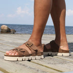 Minfot Upstep Lill Sandaler Dame Ruskind Brun