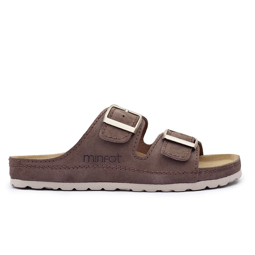 Minfot Sandaler Voss Dame Ruskind Taupe