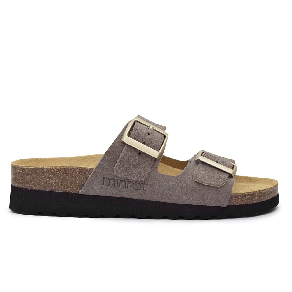 Minfot Sandaler Blød Bio Moa Ruskind Grå