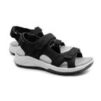 Minfot Nyhamn Sandaler Dame Nubuck Sort
