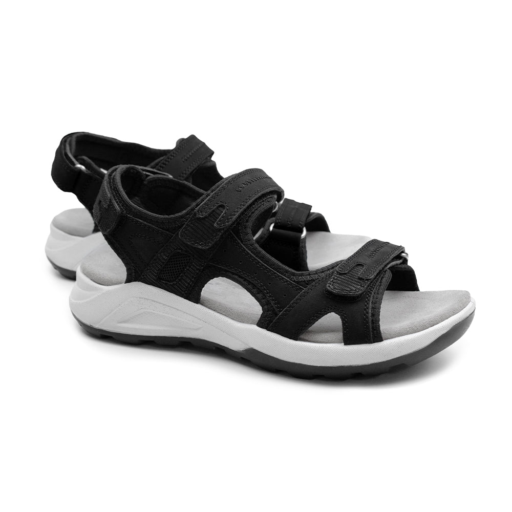 Minfot Nyhamn Sandaler Dame Nubuck Sort