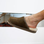 Minfot Hjemmesko Fåreskind Slip-on Orust med sål Waxed Stone