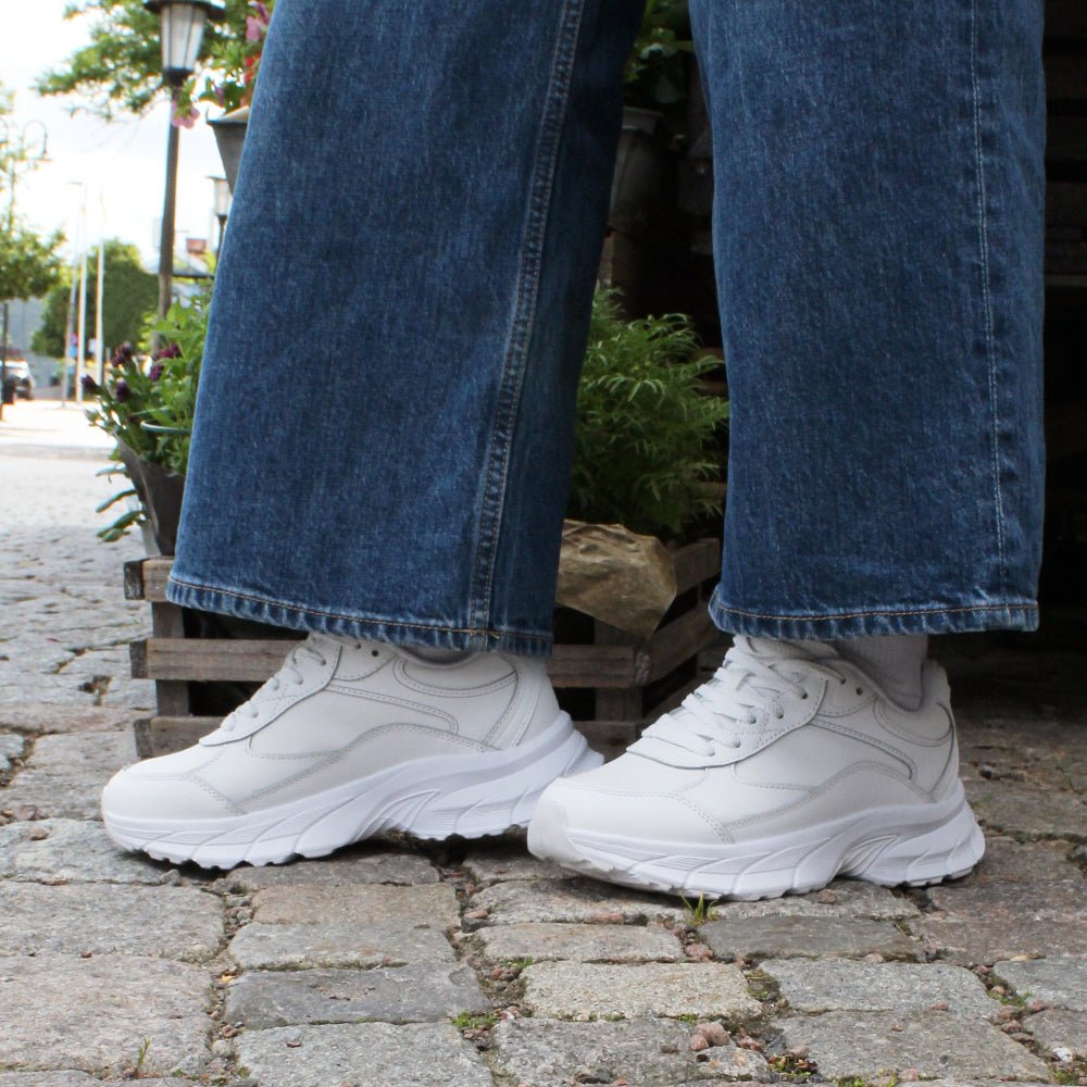 Minfot Joy Sneaker Dame Læder Hvid