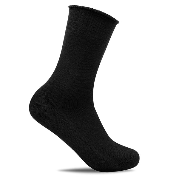 Minfot Sømløse Strømper Bomuld Sort 1-pak