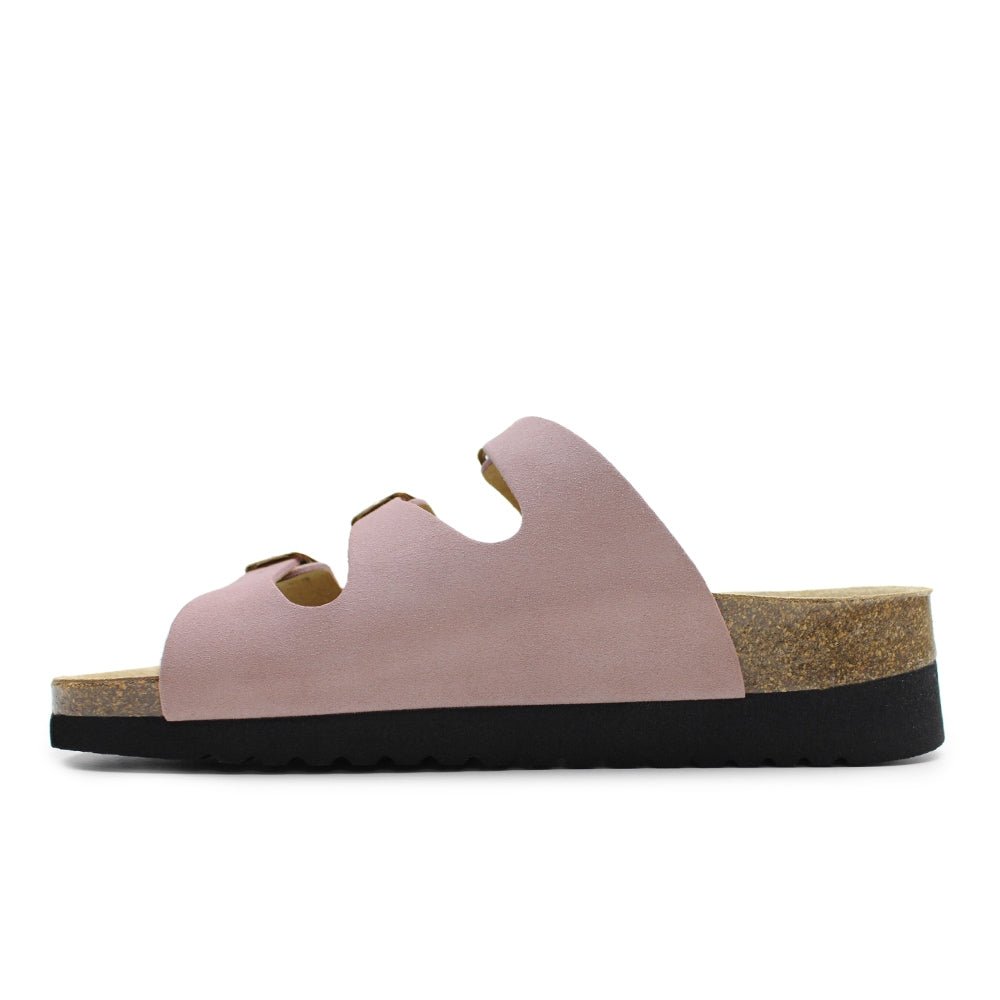 Minfot Sandal Blød Bio Ljusrosa Ruskind