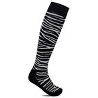 Minfot Støttestrømper Bambus Zebra Sort 1-pak